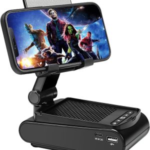 Gifts for Men,Cell Phone Stand with Wireless Bluetooth Speaker HD Surround Sound for Home and Outdoors with Bluetooth Speaker for Desk Compatible with iPhone/ipad/Samsung Galaxy