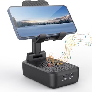 ZEALOT Bluetooth speaker with Phone Stand, Phone Holder,Ipad Stand and Holder,Cell Phone Stand,Compatible Widely,Gifts for Women or Men