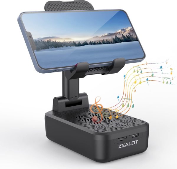 ZEALOT Bluetooth speaker with Phone Stand, Phone Holder,Ipad Stand and Holder,Cell Phone Stand,Compatible Widely,Gifts for Women or Men